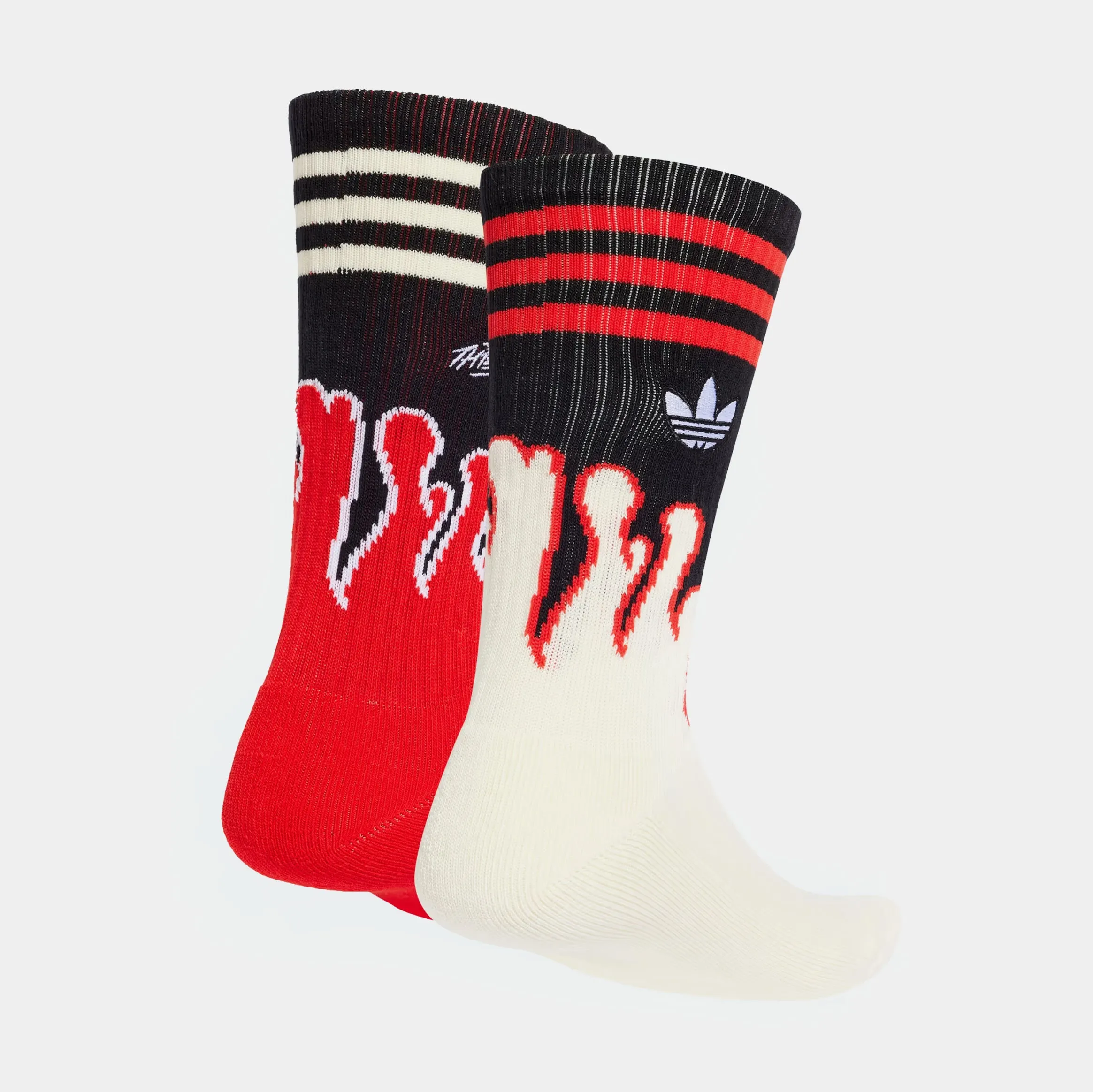 100 Thieves Crew Mens Socks (Black/Red/Beige)