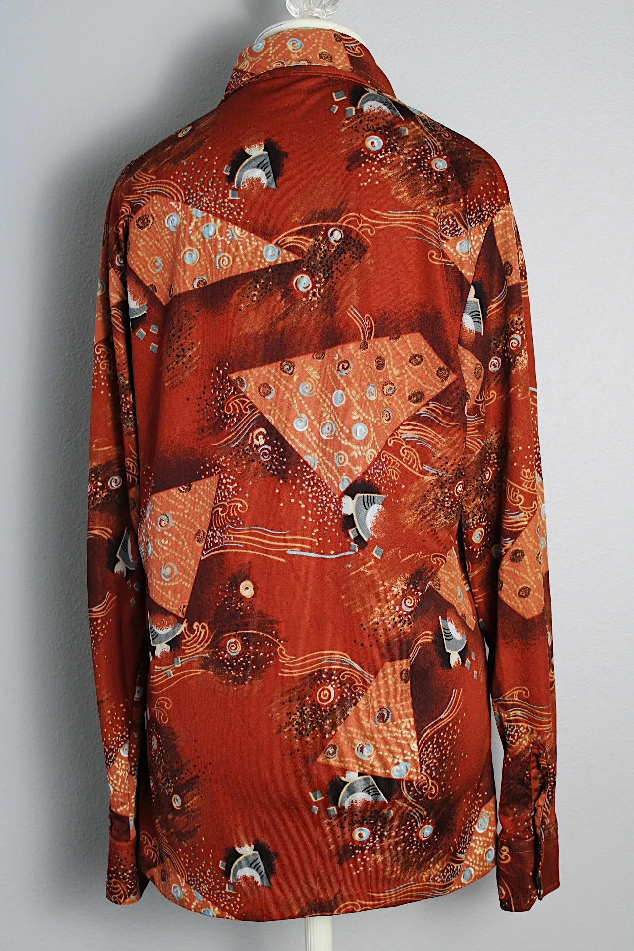 Abstract Printed Button Up Shirt