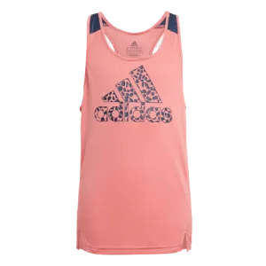 Adidas Leopard Kids-Girls Training Tank Hazy Rose / Crew Navy