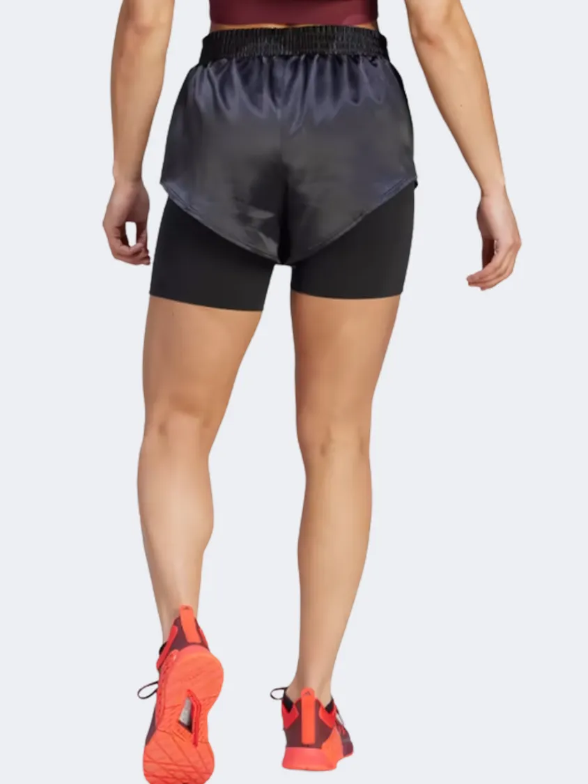 Adidas Power 2 In 1 Women Training Short Black/White