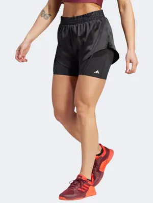 Adidas Power 2 In 1 Women Training Short Black/White