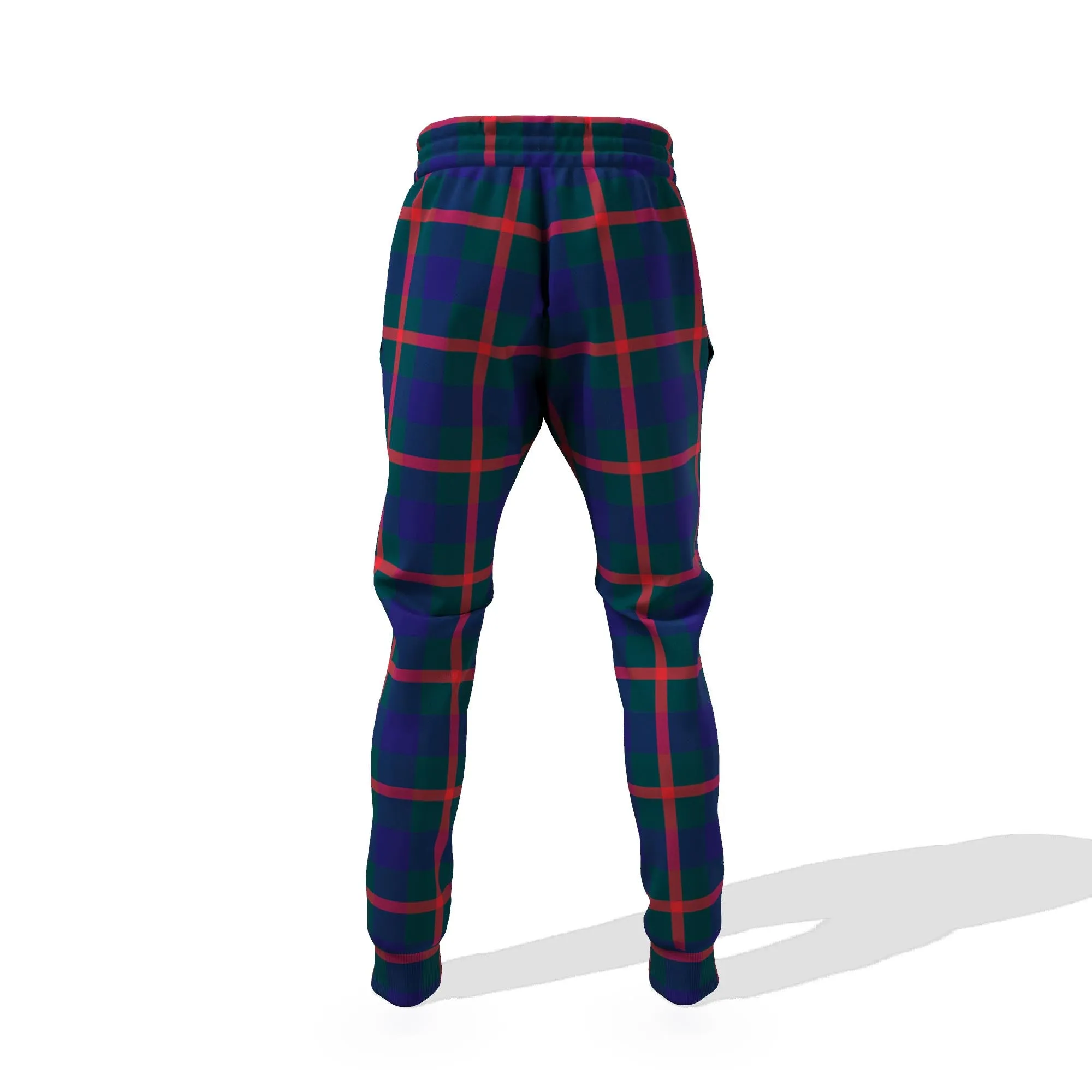 Agnew Tartan Joggers Pants with Family Crest