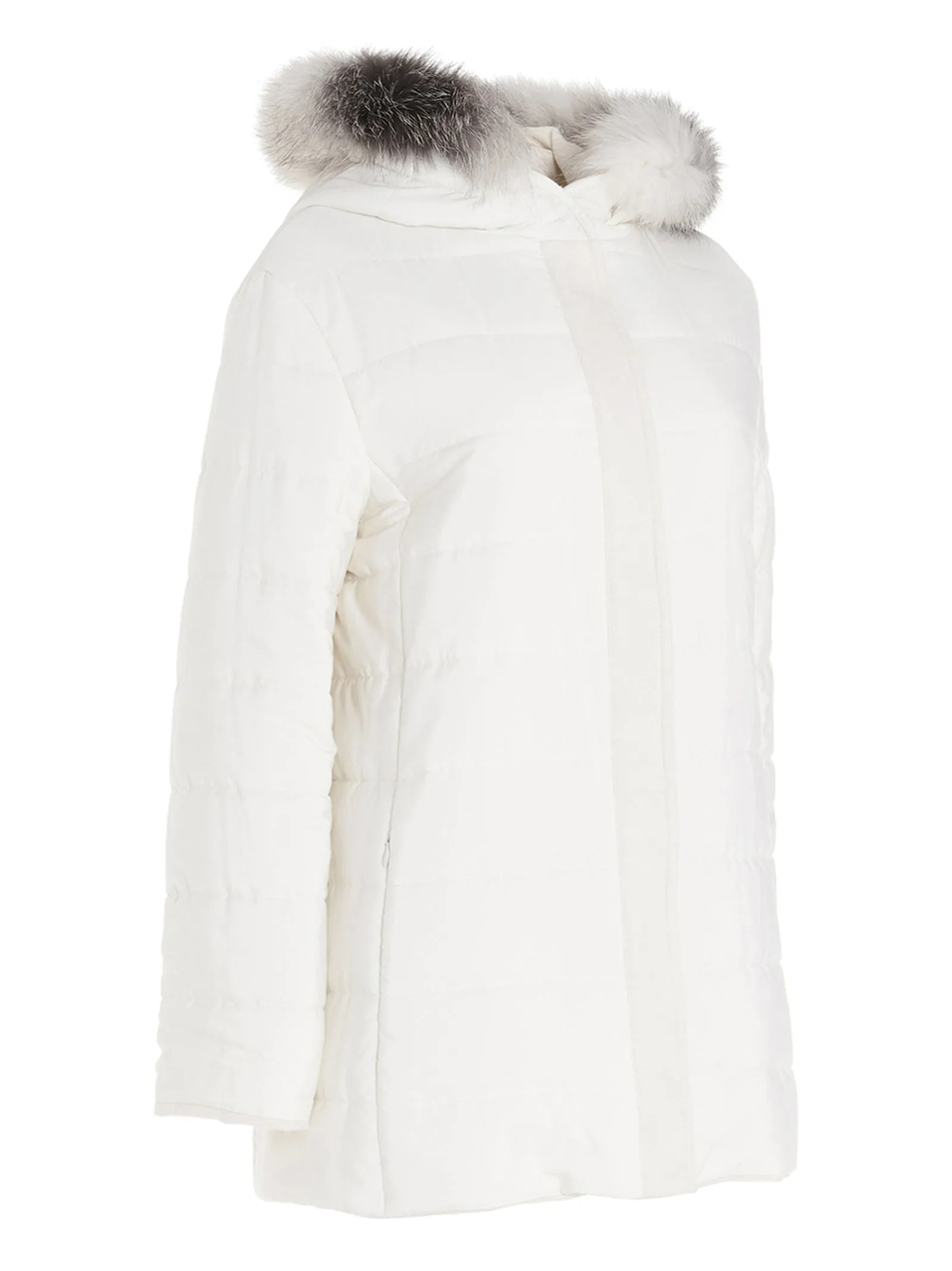 Agnona Fur Trim Hooded Coat