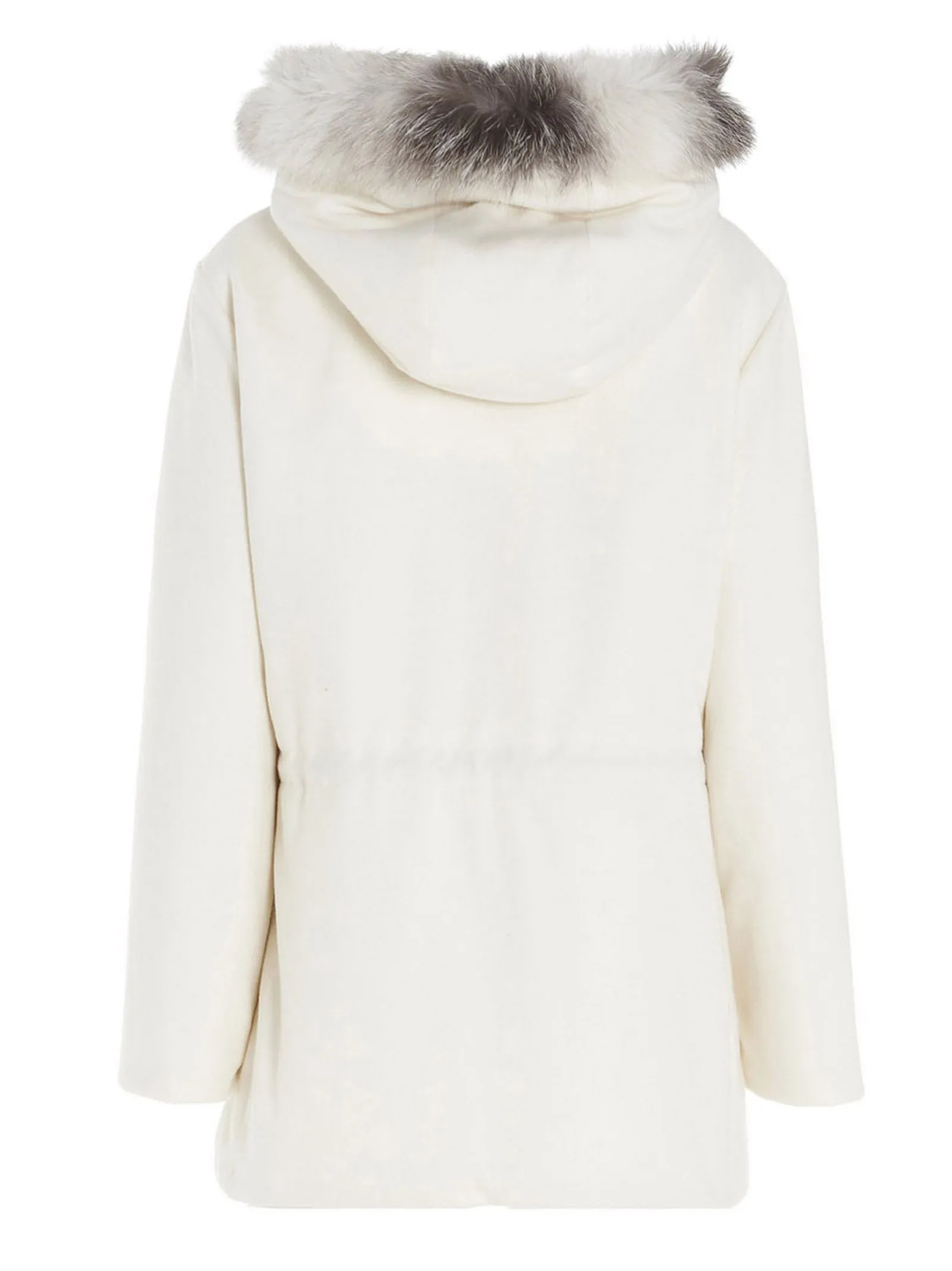 Agnona Fur Trim Hooded Coat