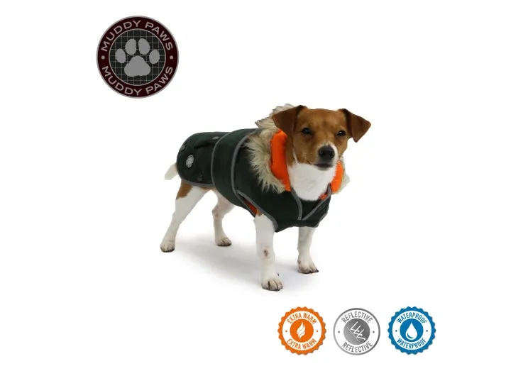 Ancol Green Parka Dog Coat