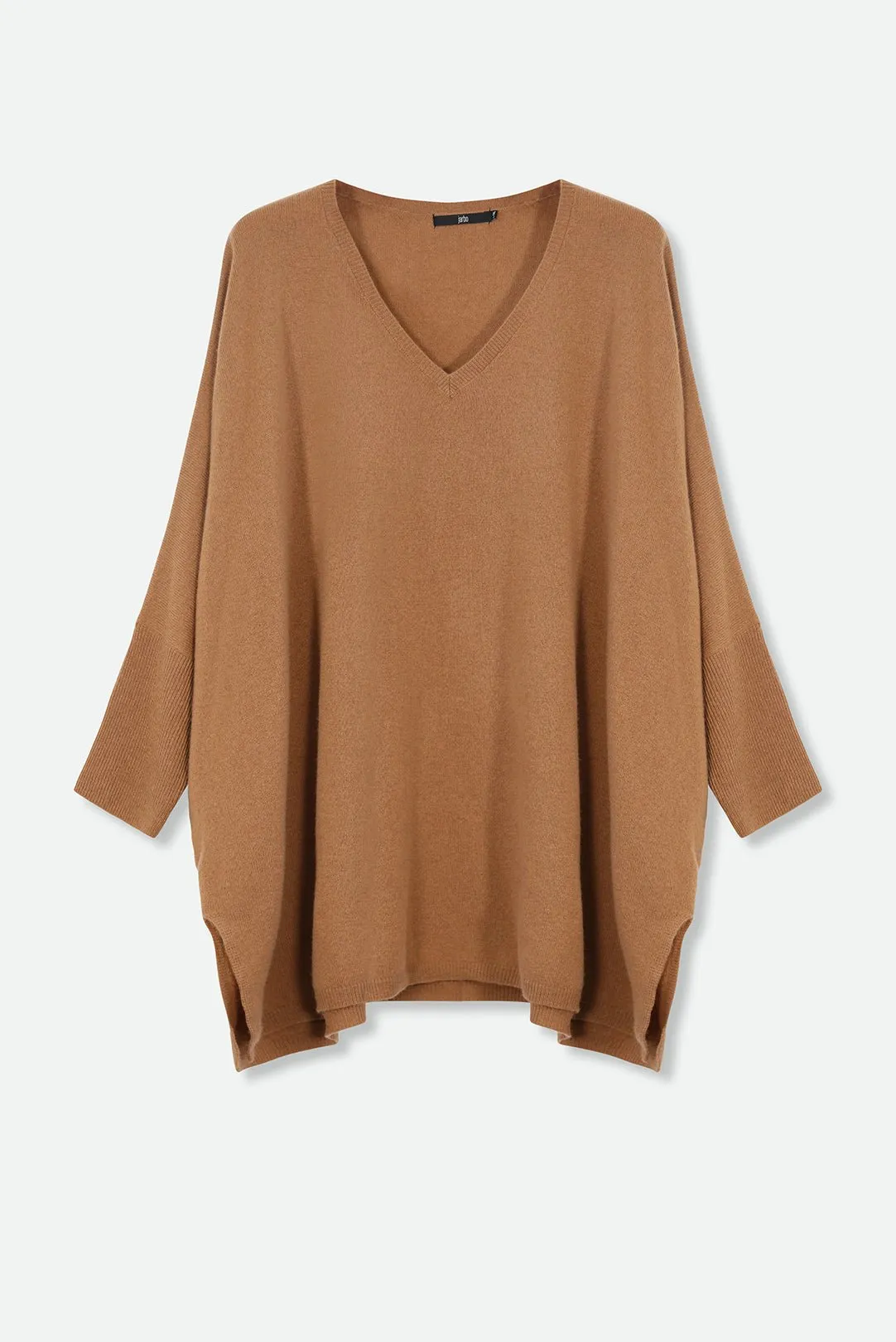 ANITA LONG SLEEVE PONCHO IN PURE CASHMERE MERINO