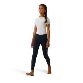 Ariat Youth EOS Riding Tights with Knee Patch Navy