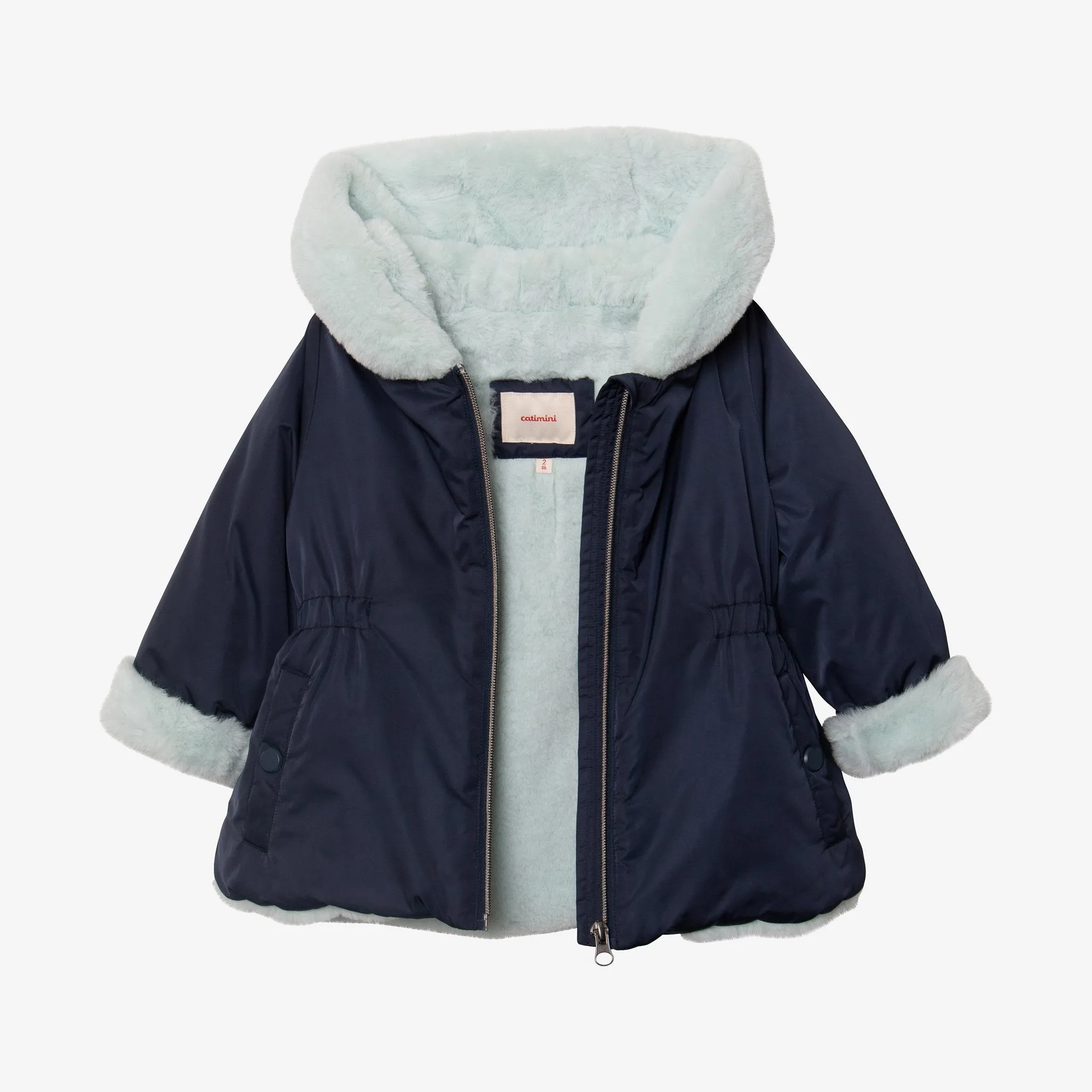 Baby girl navy parka