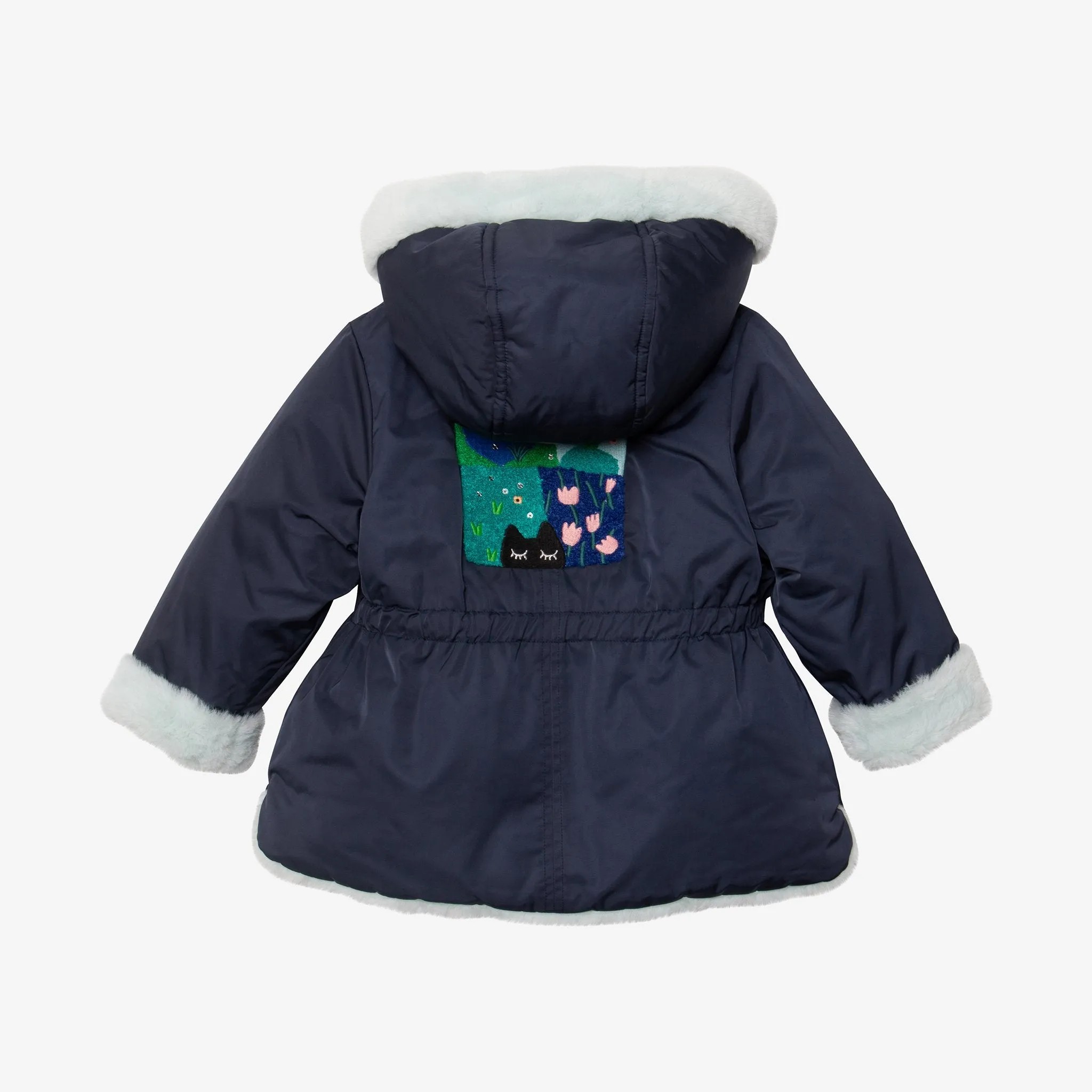 Baby girl navy parka