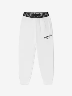 Balmain Boys Logo Joggers in White