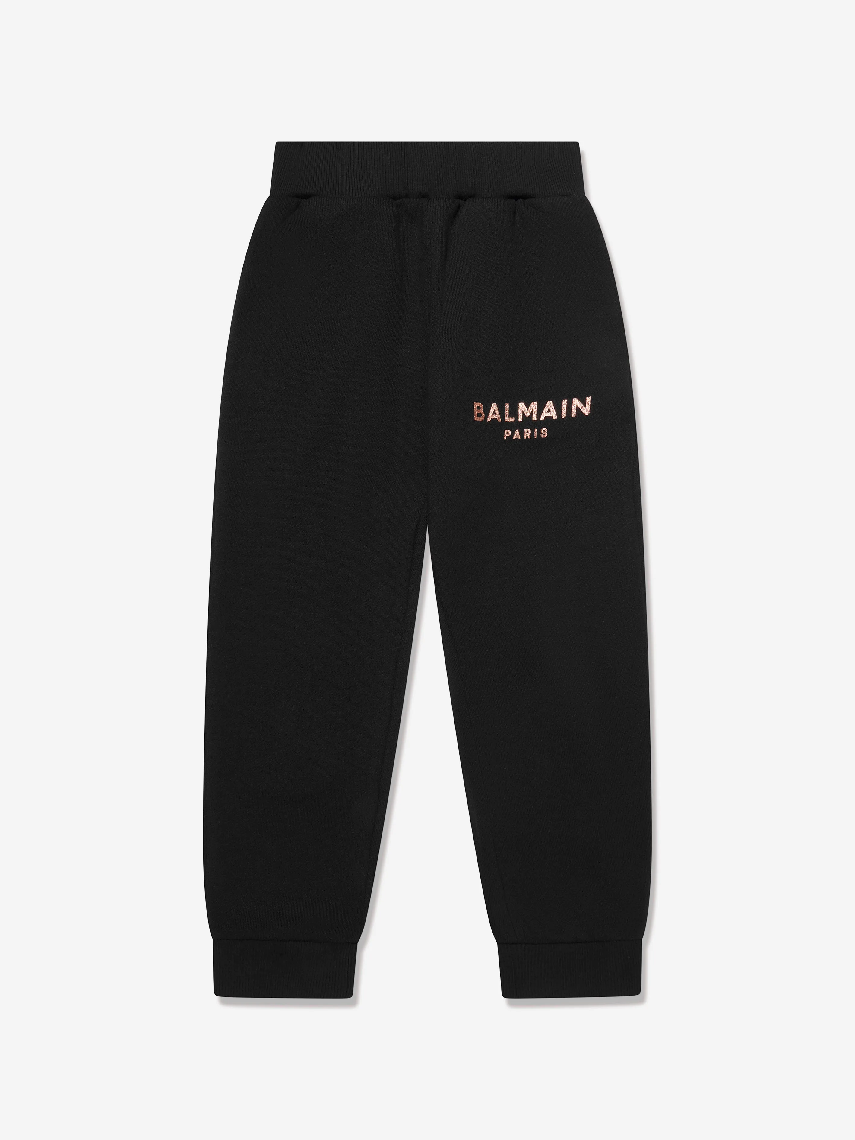 Balmain Girls Logo Joggers in Black