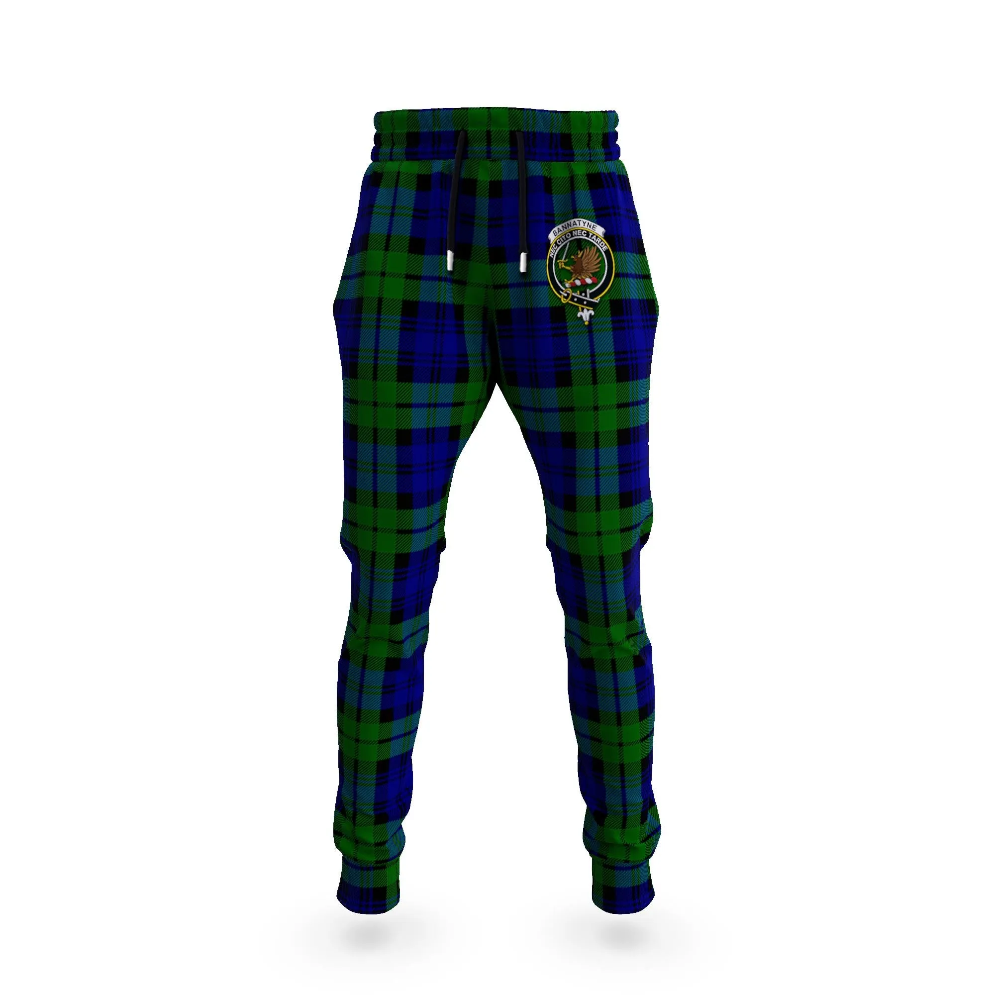 Bannatyne Tartan Joggers Pants with Family Crest