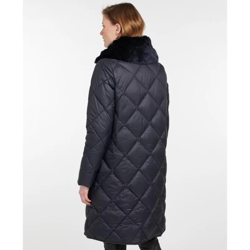 Barbour Ballater Ladies Quilted Coat - Dark Navy/Navy