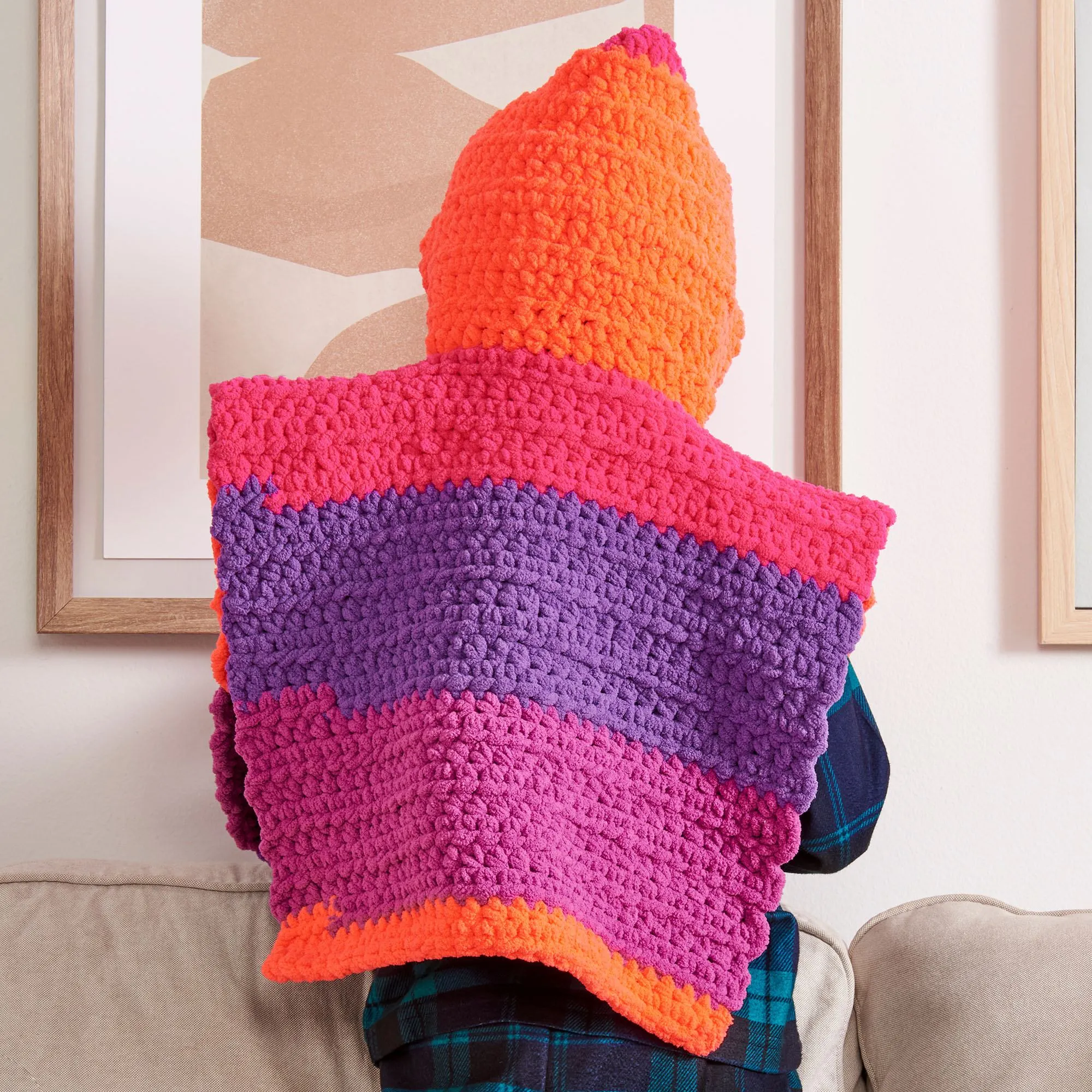 Bernat Rainbow Rascals Crochet Poncho