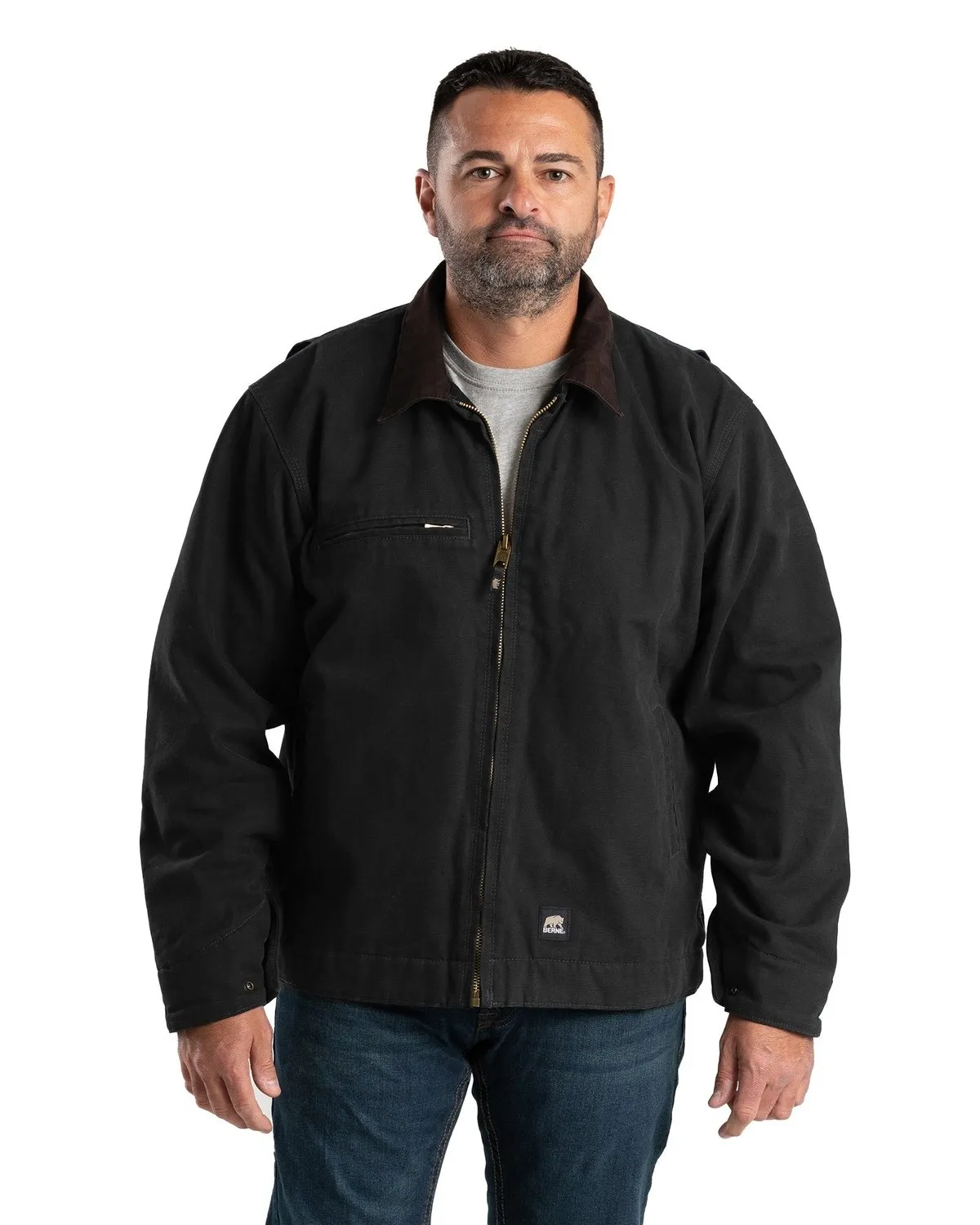 Berne Men's Highland Washed Gasoline Jacket J374