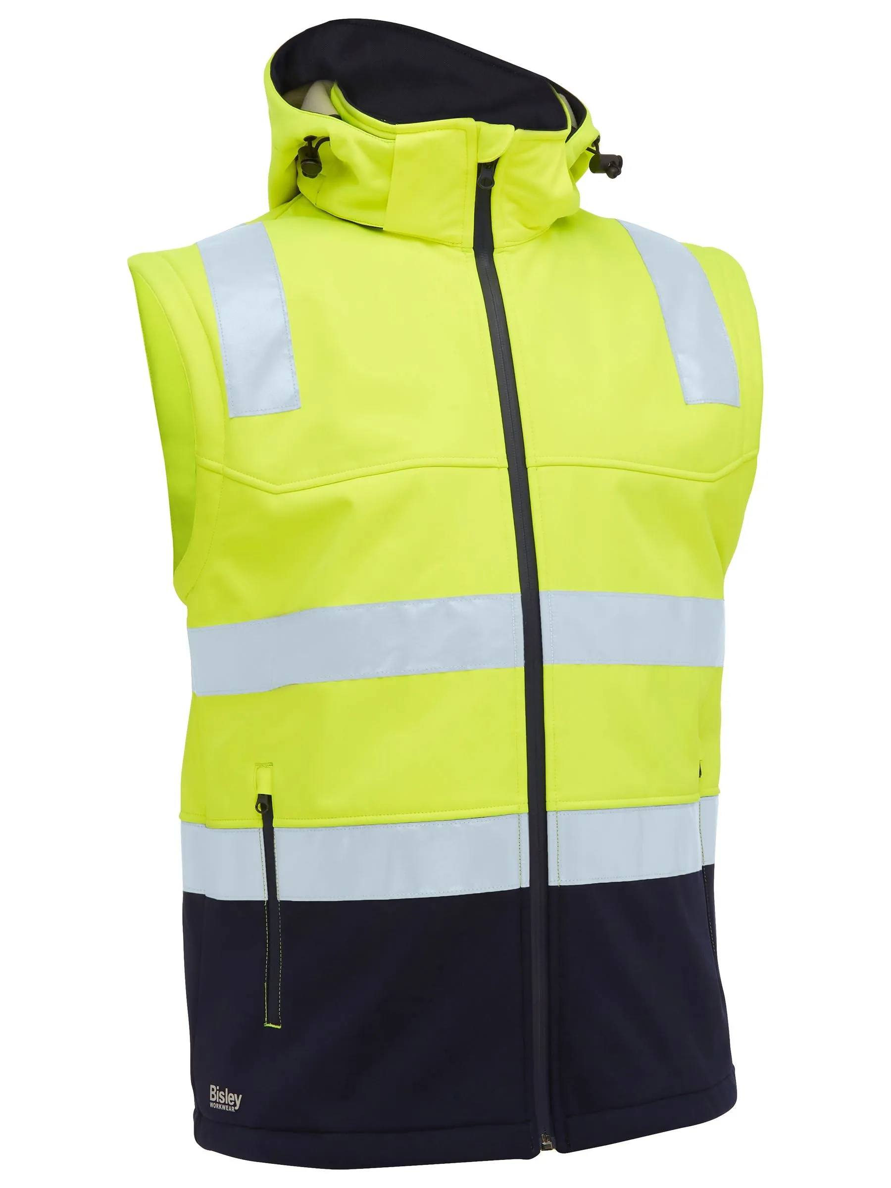 Bisley Taped Two Tone Hi Vis 3 In 1 Soft Shell Jacket (BJ6078T)