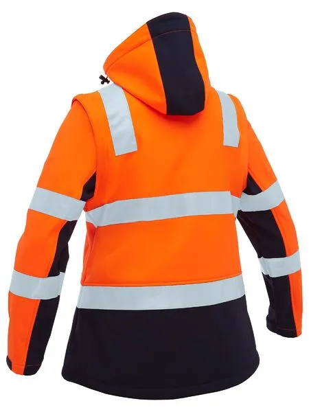 Bisley Women's Taped Two Tone Hi Vis 3-In-1 Soft Shell Jacket (BJL6078T)