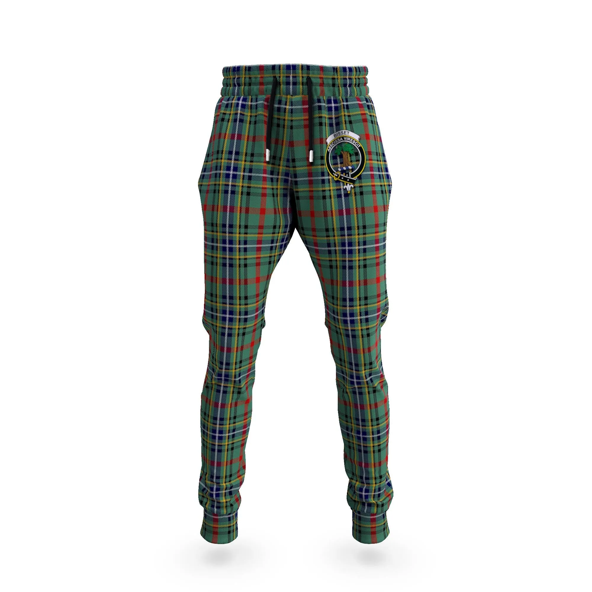 Bisset Tartan Joggers Pants with Family Crest