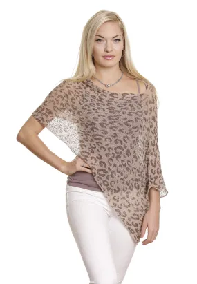 Boho Poncho Leopard (Sand/Brown) Wholesale is available