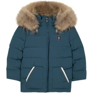 Boys Blue Hooded Parka