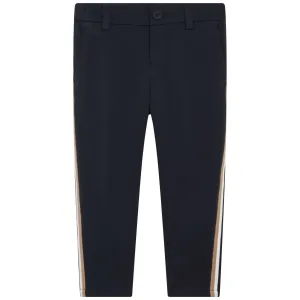 Boys Blue Striped Trousers