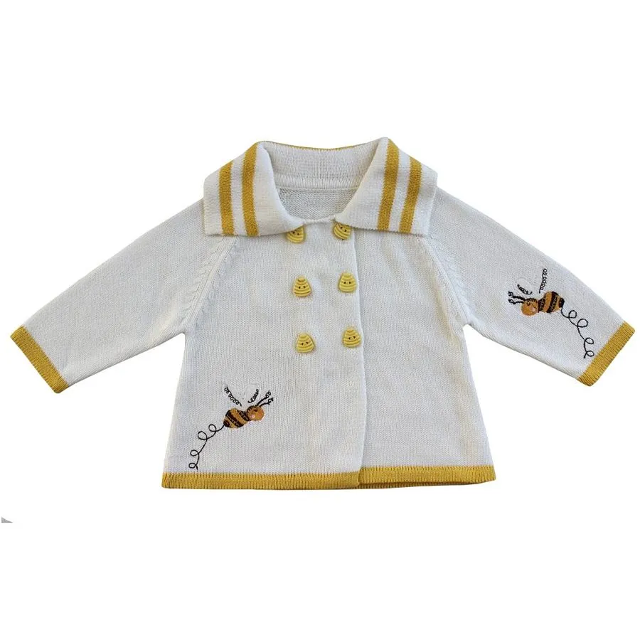 Bumble Bee Knitted Pram Coat