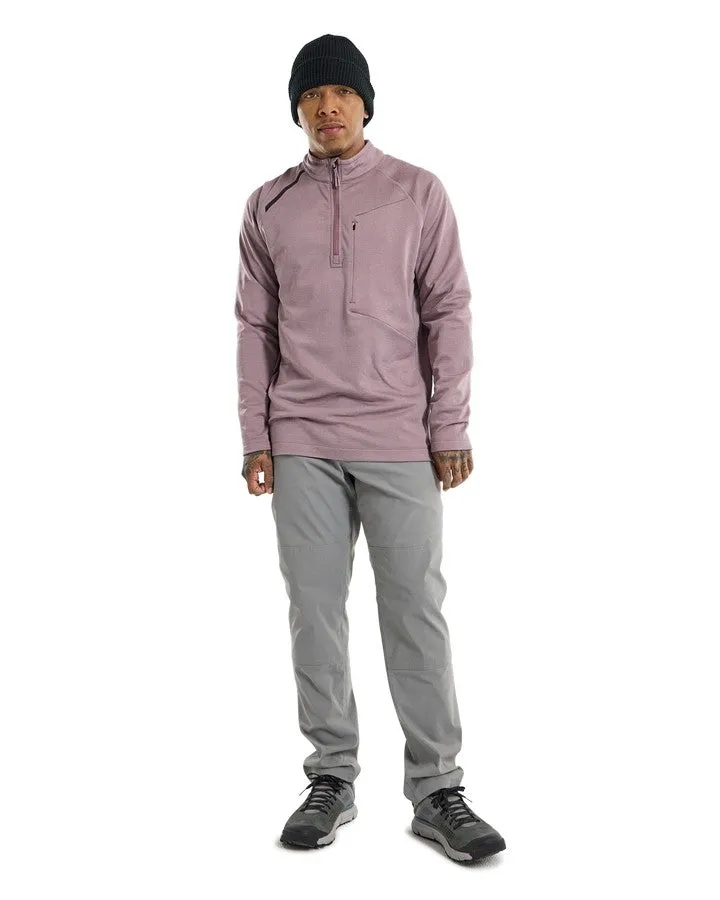 Burton Multipath Grid 1/4 Zip Fleece - Elderberry - 2023