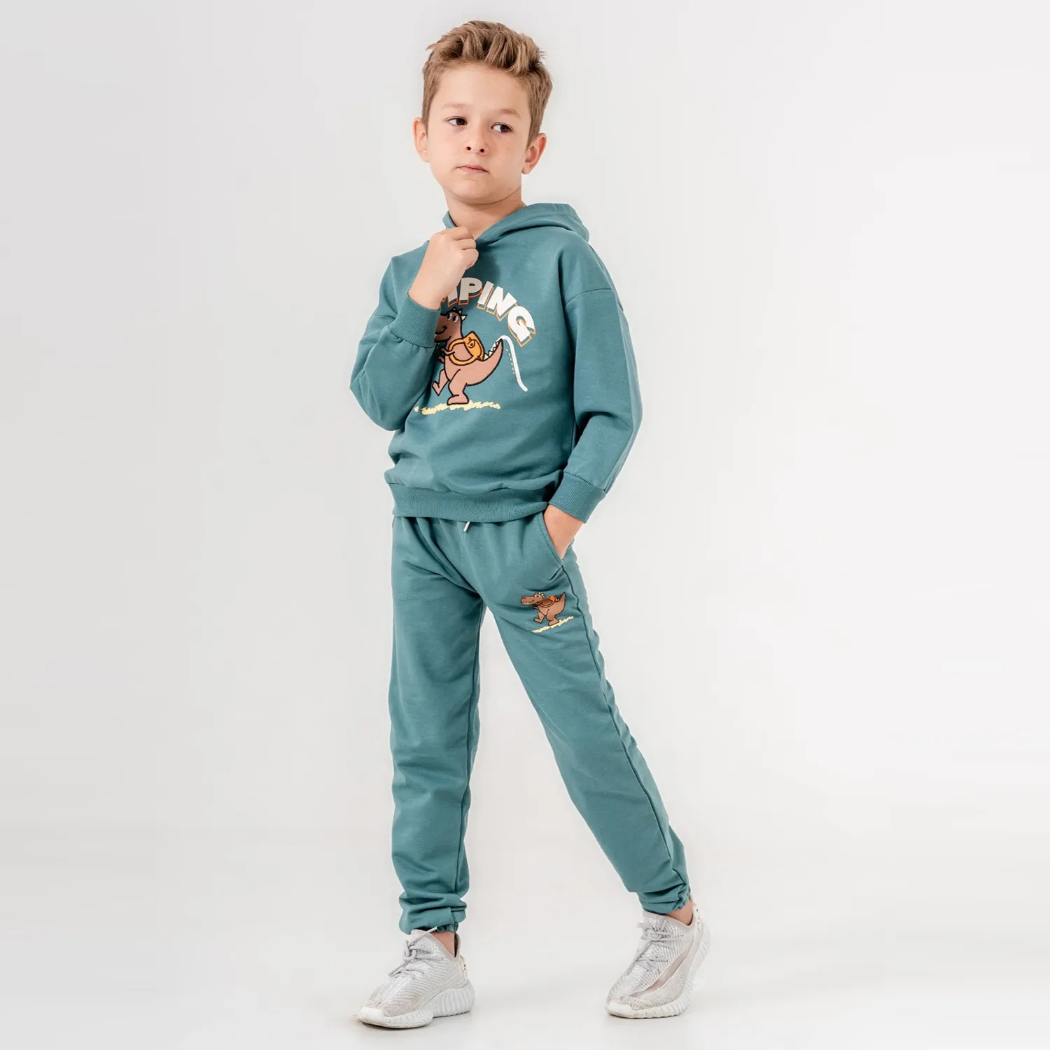 Camping Boy Cotton Joggers Set