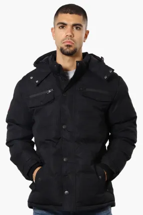 Canada Weather Gear 4 Pocket Bubble Parka Jacket - Black