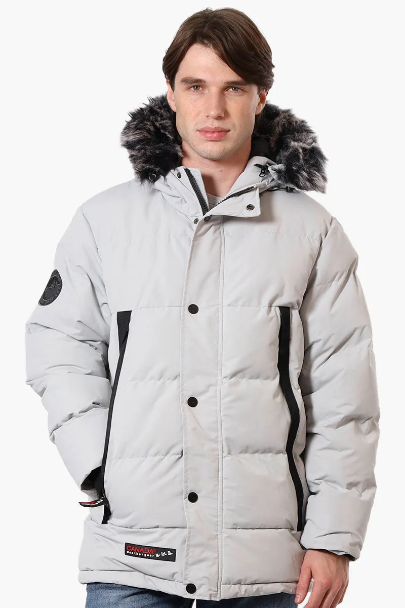 Canada Weather Gear Faux Fur Hood Parka Jacket - Stone