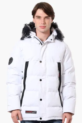 Canada Weather Gear Faux Fur Hood Parka Jacket - White