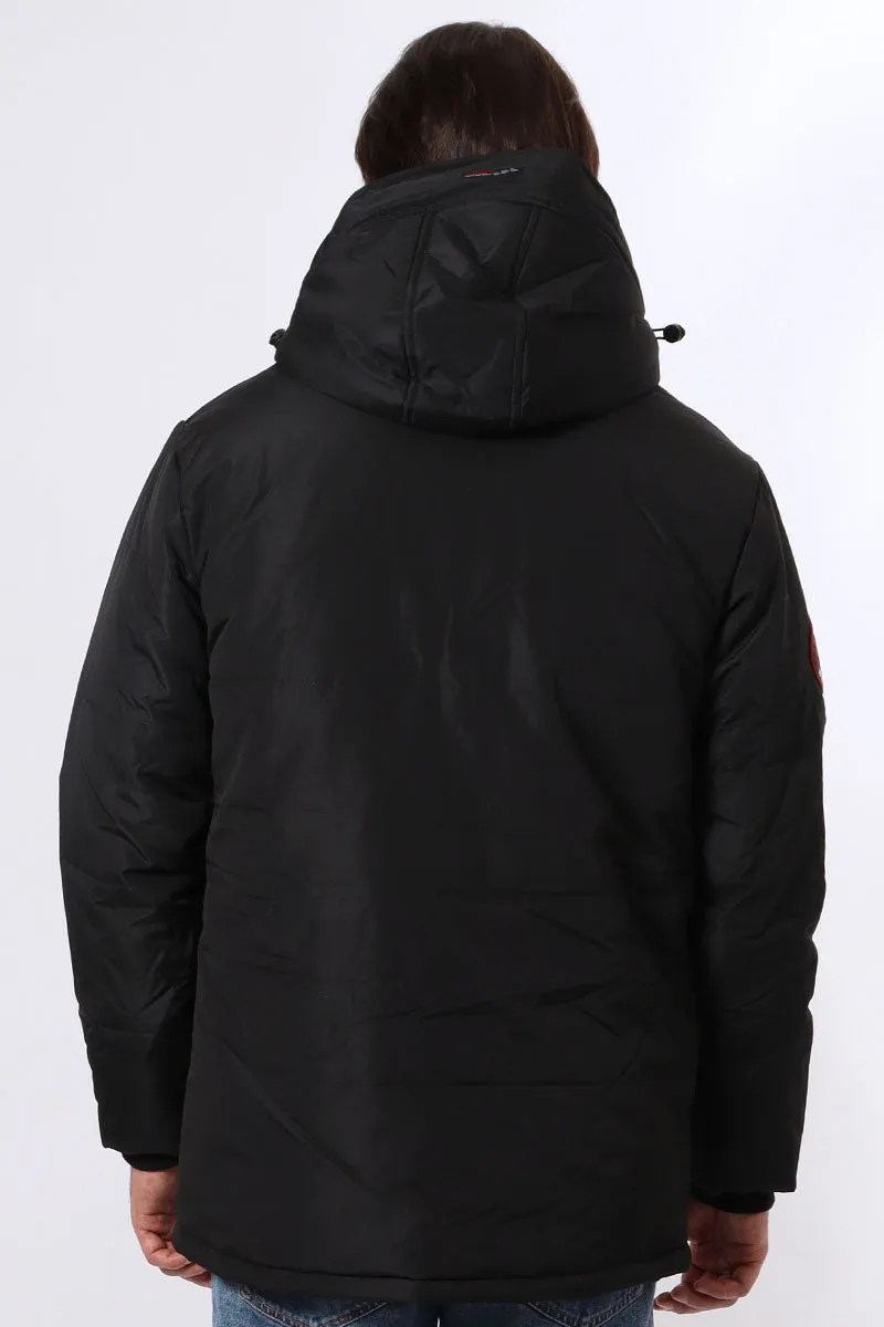 Canada Weather Gear Mouton Lined Parka Jacket - Black