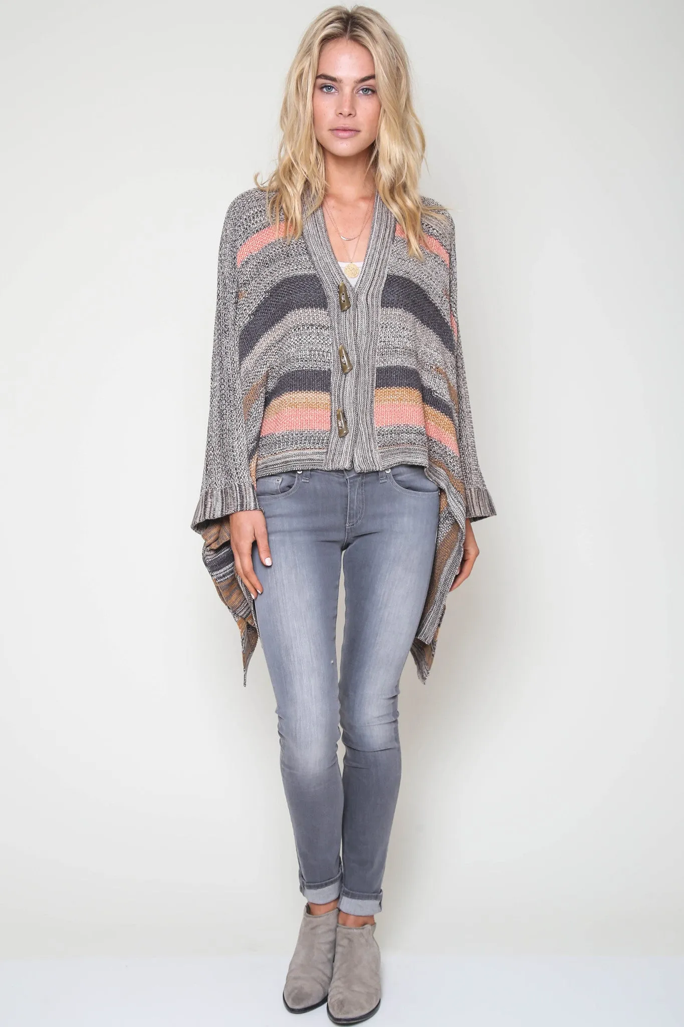 Candise Poncho in Brown Sugar