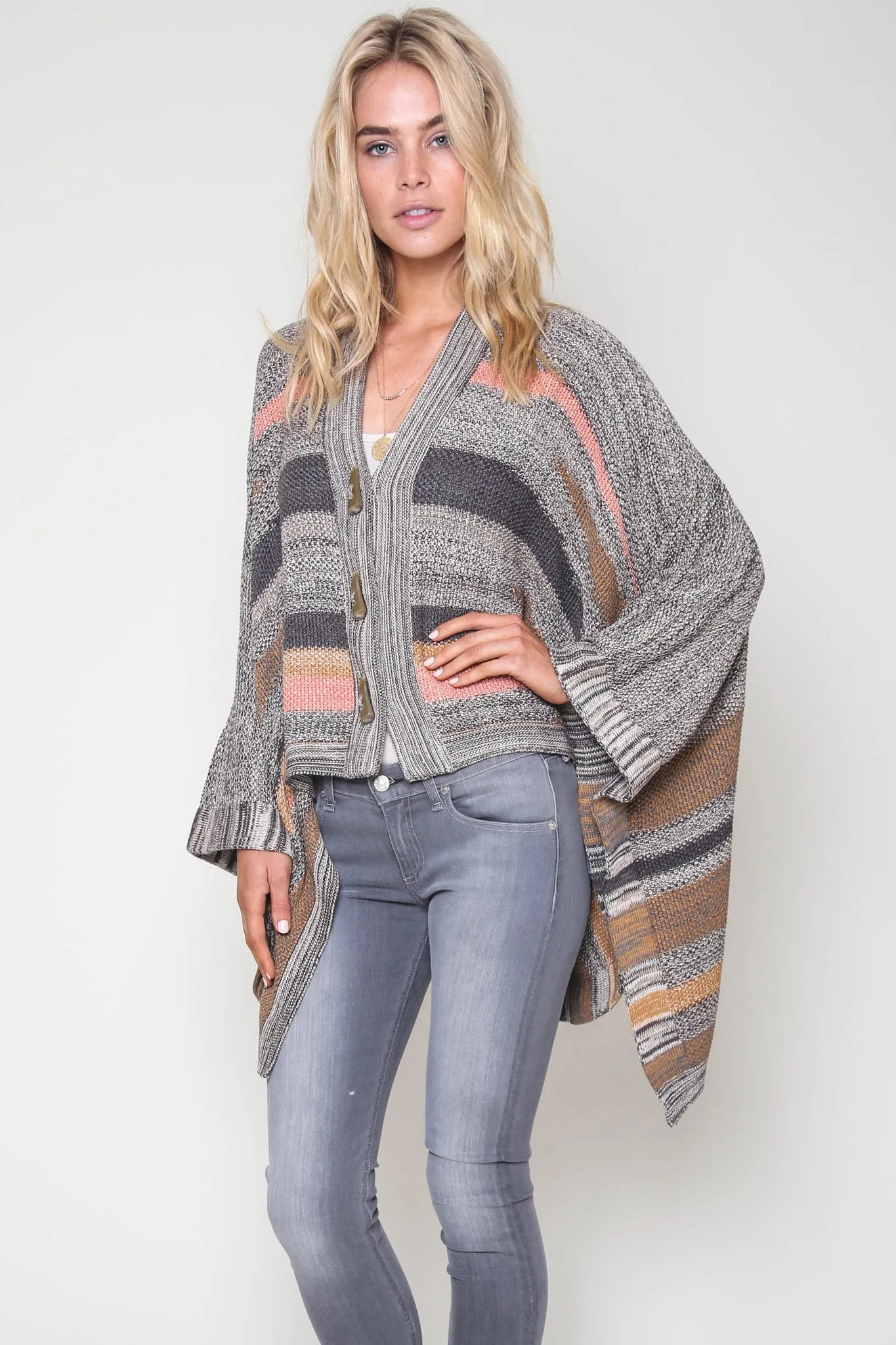 Candise Poncho in Brown Sugar