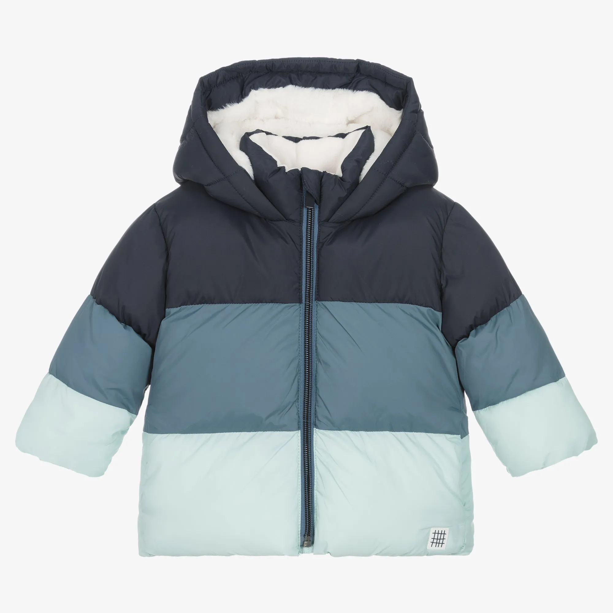 CARRÉMENT BEAU Baby Blue Hooded Puffer Jacket - 9M