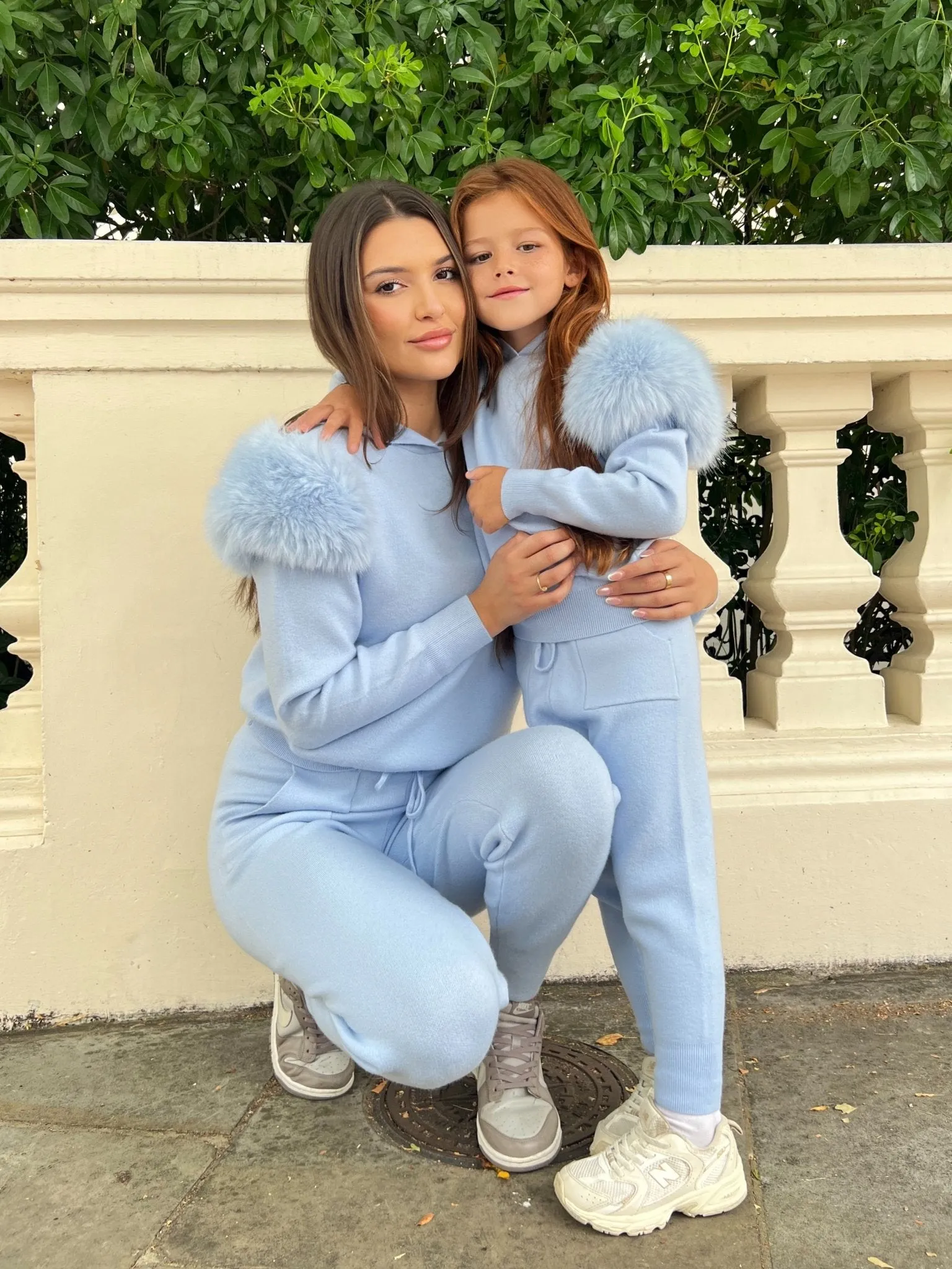 Childrens Baby Blue Premium Faux Fur Tracksuit