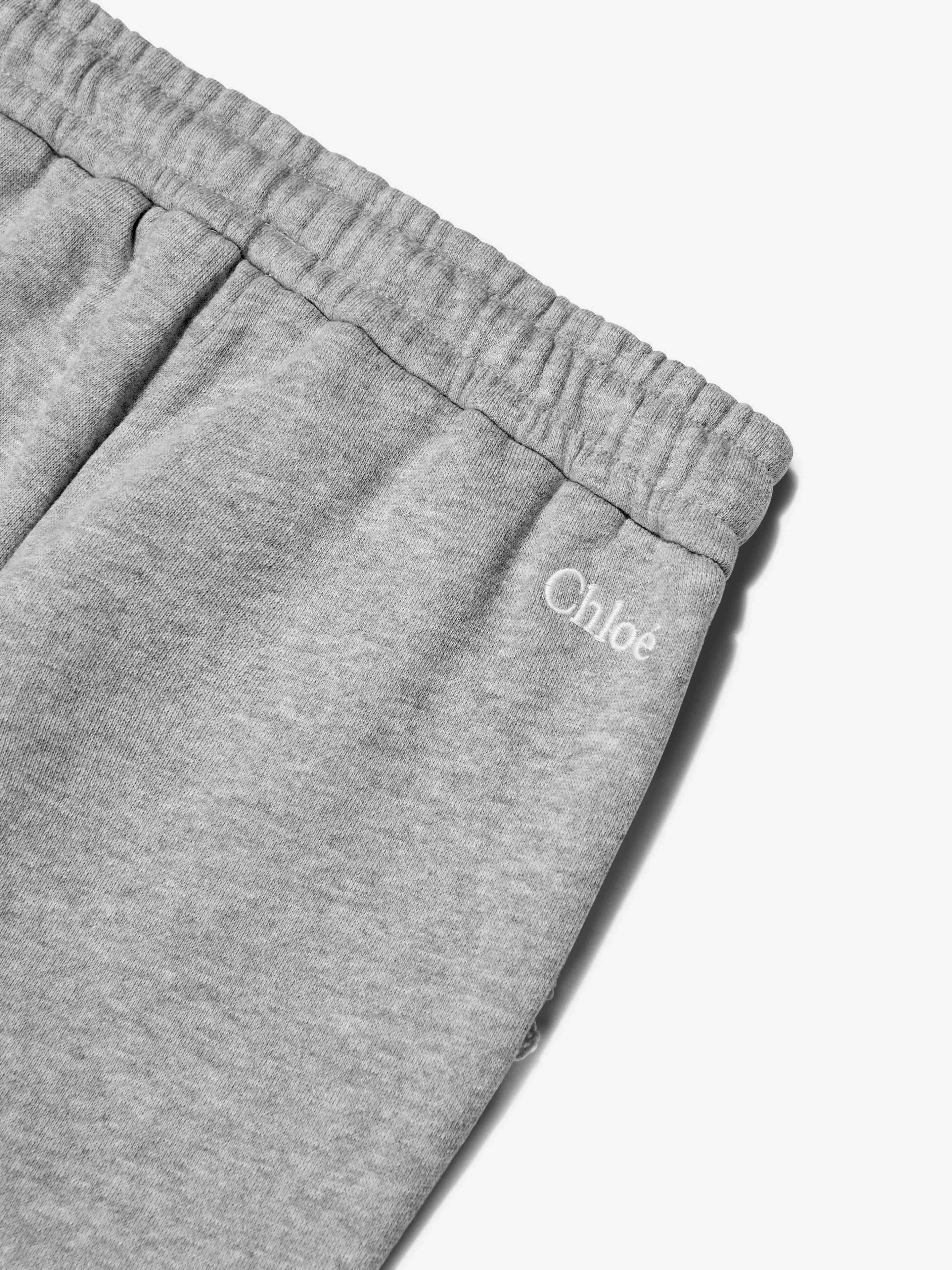 Chloé Girls Braided Pocket Joggers in Grey