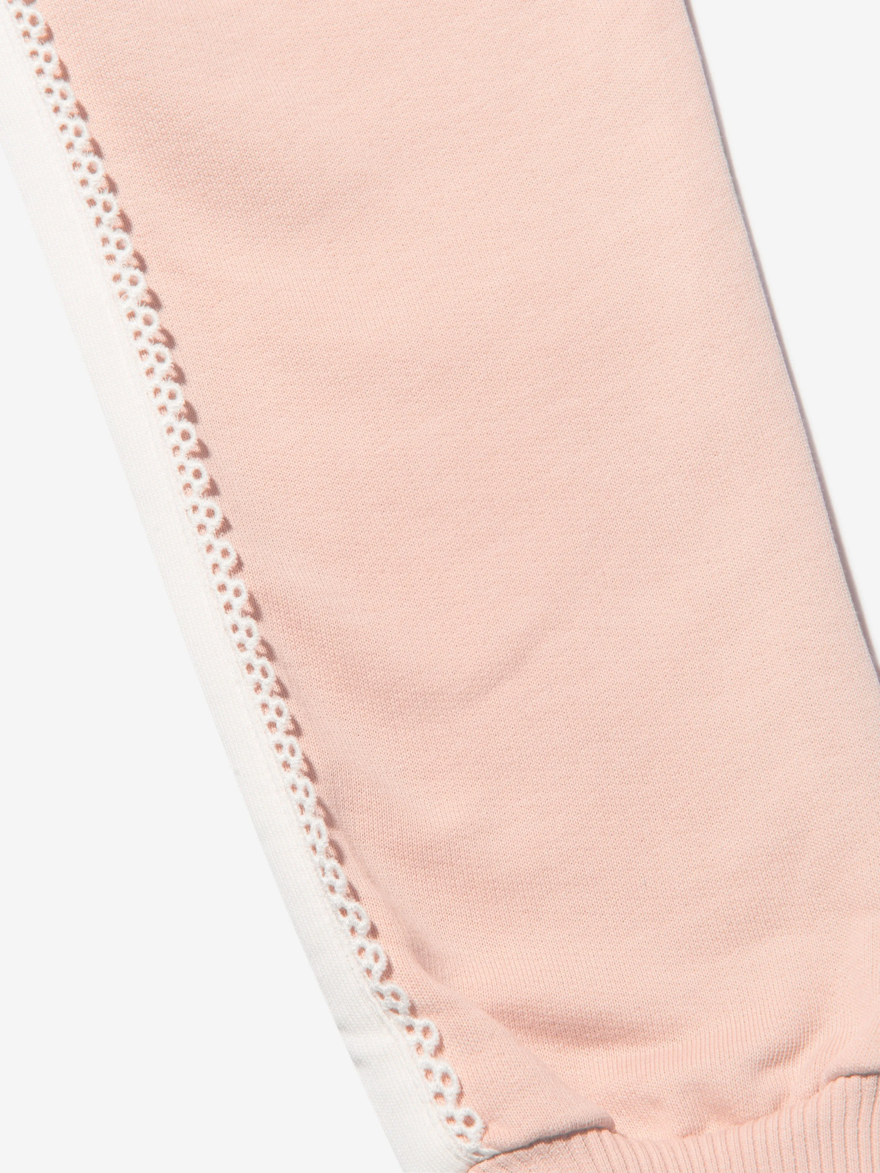 Chloé Girls Organic Cotton Joggers in Pink