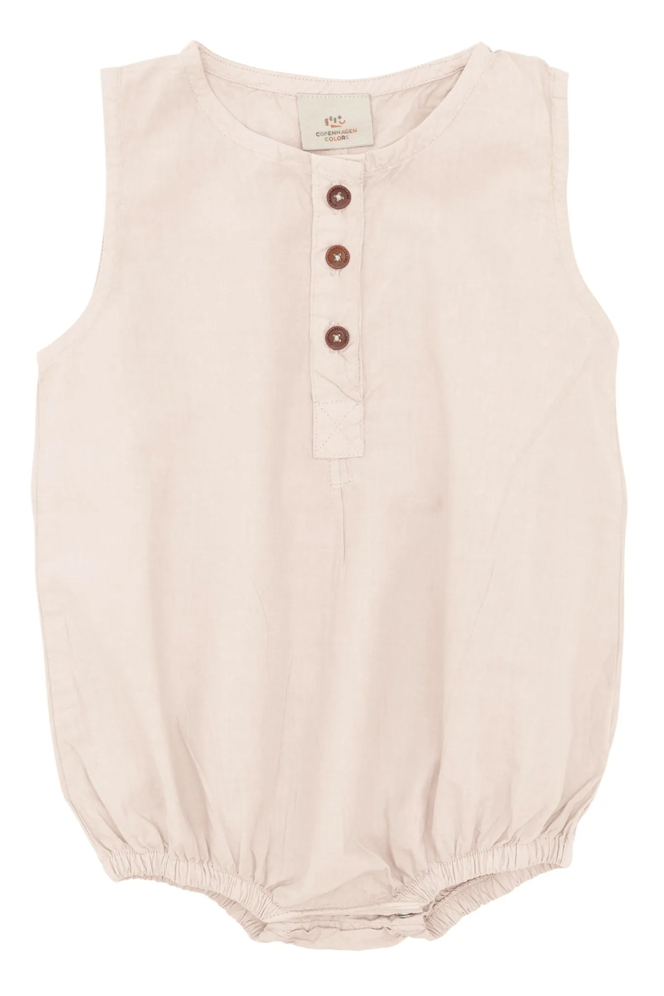 CLASSIC CRISP POPLIN ROMPER - SOFT PINK