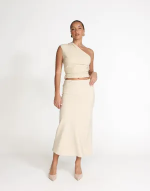 Colby Midi Skirt (Sandstone)