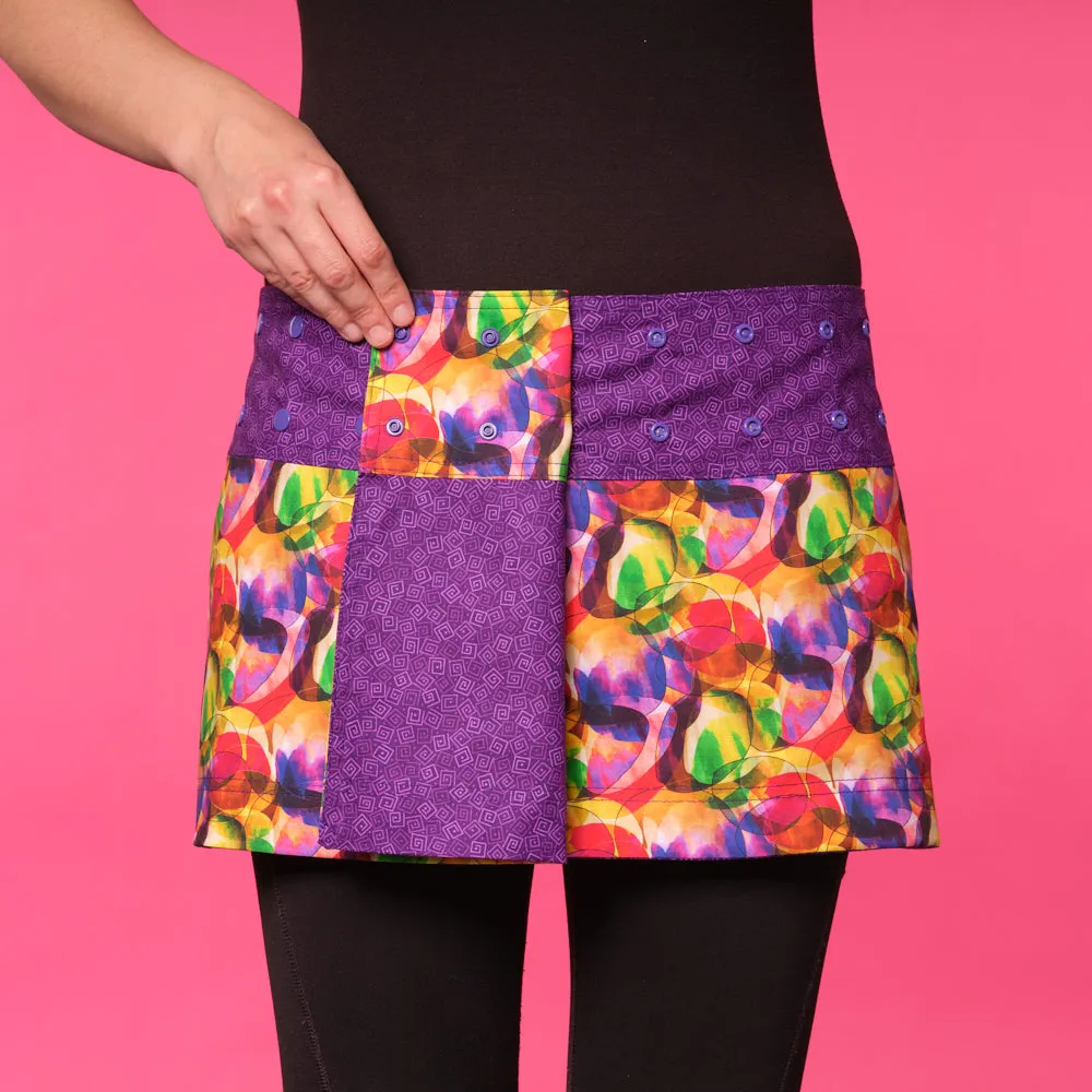 Colorful Bubbles Athletic Skirt