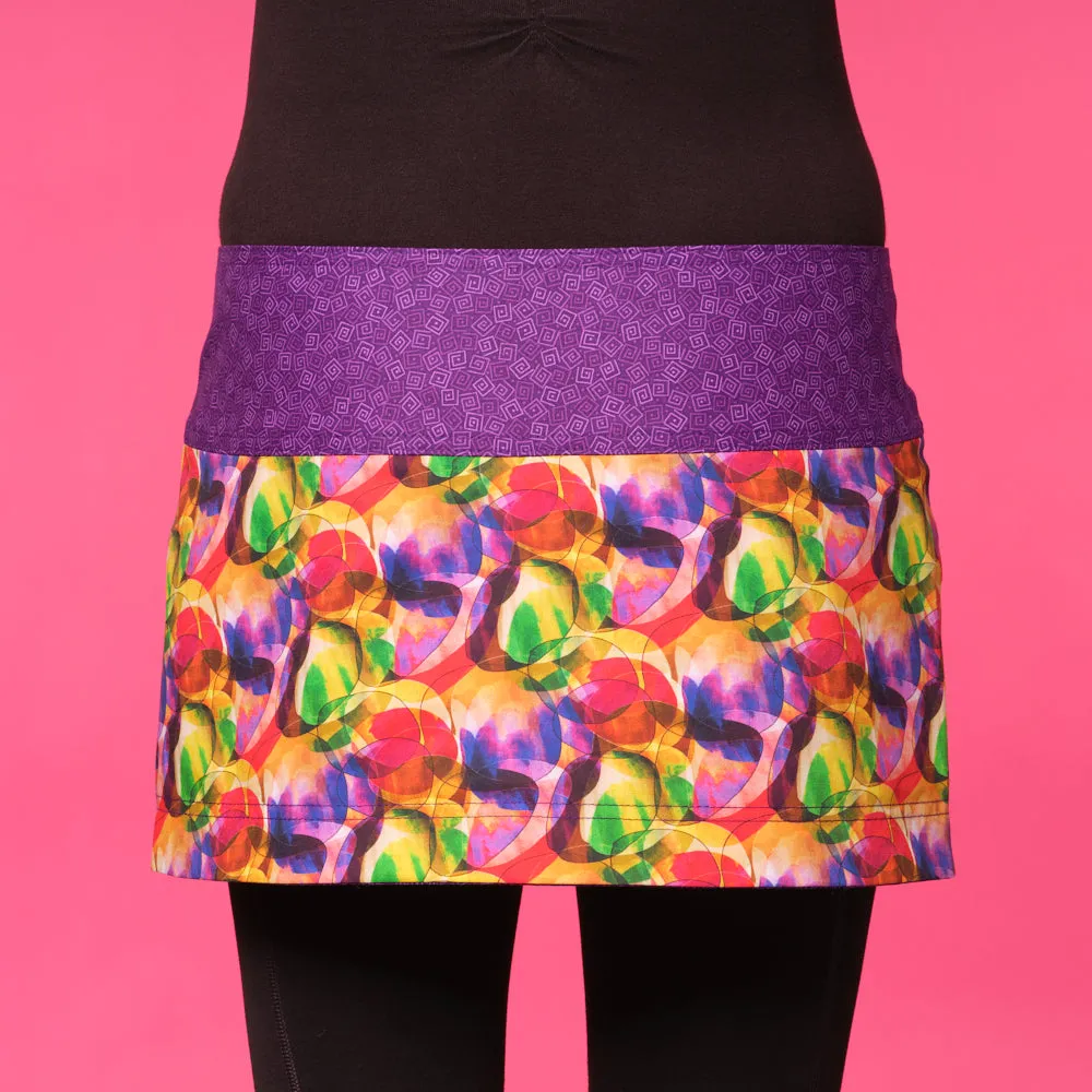 Colorful Bubbles Athletic Skirt