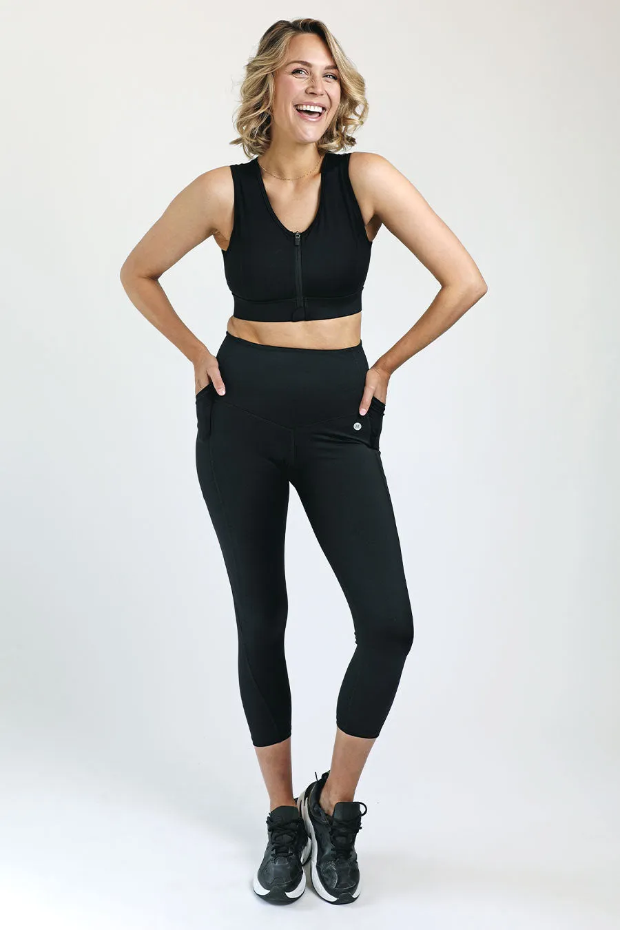 Core Pocket High Waisted 7/8 Length Tight - Black