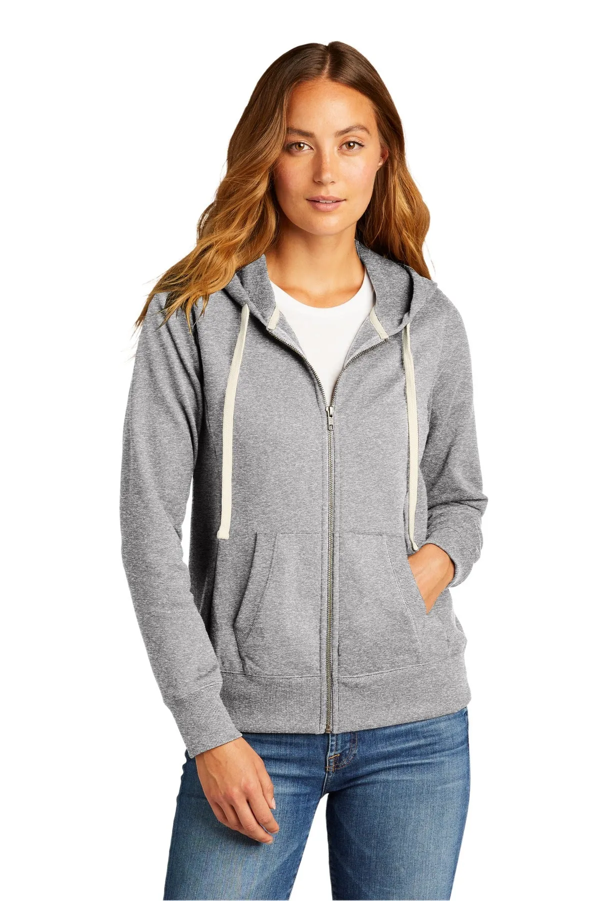 Custom Embroidered - District® Women's Re-Fleece™Full-Zip Hoodie DT8103