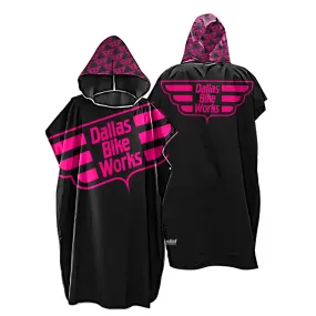 Dallas Bike Works 2024 CHANGING PONCHO 3.0 PINK-BLACK