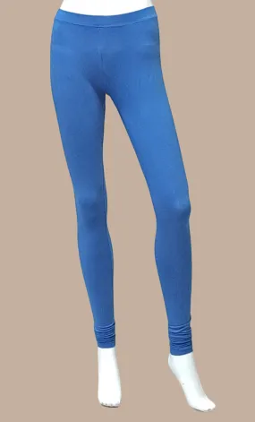 Deep Blue Cotton Leggings