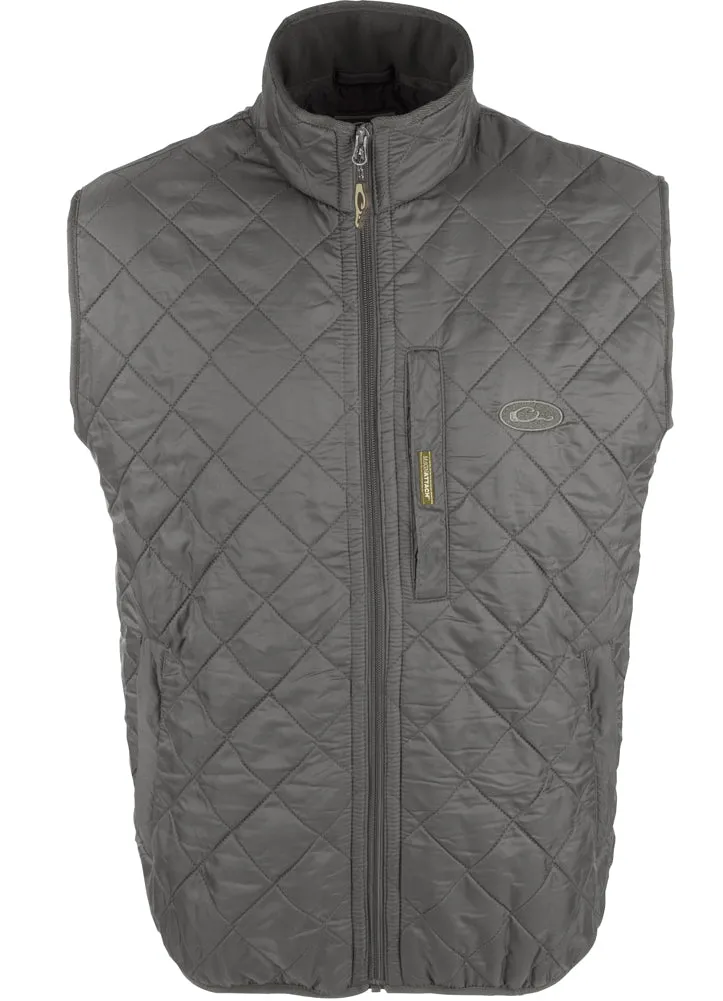 Delta Fleece Lined Vest in Charcoal by Drake