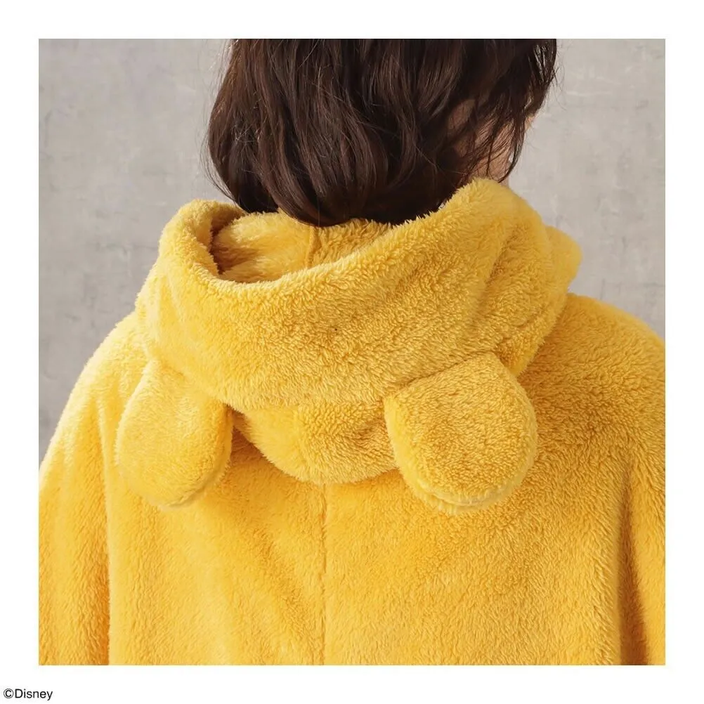 Disney Winnie the Pooh Boa Poncho Fluffy Hoodie w/ Ear Women Japan Cosplay