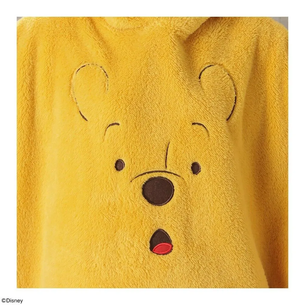 Disney Winnie the Pooh Boa Poncho Fluffy Hoodie w/ Ear Women Japan Cosplay