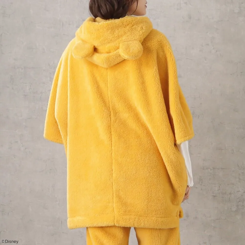 Disney Winnie the Pooh Boa Poncho Fluffy Hoodie w/ Ear Women Japan Cosplay